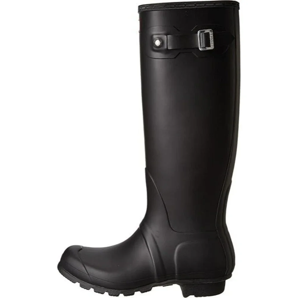 Hunter Women's Original Tall Rain Boots Size 8 Black Knee High Waterproof Boot